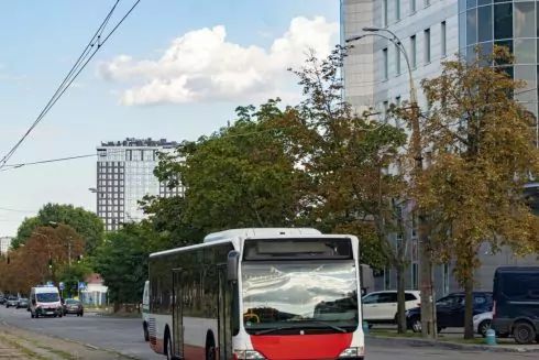 "Киевпасстранс" выпустил на маршрут один из автобусов, подаренных Германией в апреле