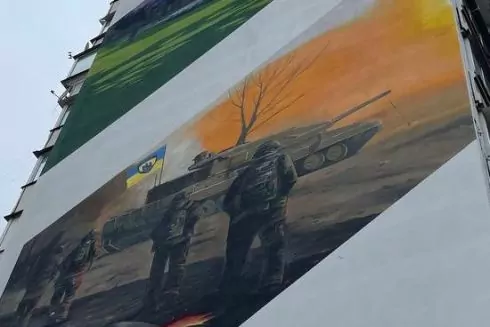 В Дарницком районе открыли мурал в паять погибших защитниках и защитницах Украины
