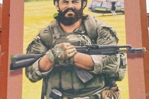 На Троєщині з'явився мурал на честь загиблого воїна Максима «Регбіста» Яловцова