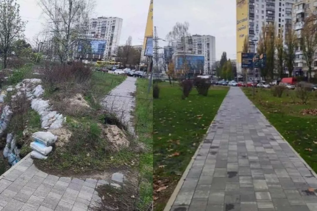 У парку &laquo;Кіото&raquo; прибрали оборонні споруди: як він тепер виглядає