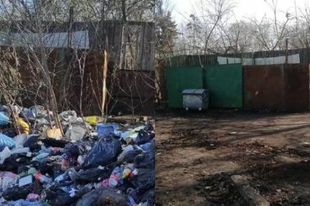 Біля станції метро &ldquo;Гідропарк&rdquo; прибрали сміттєзвалище
