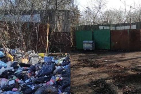 Біля станції метро “Гідропарк” прибрали сміттєзвалище