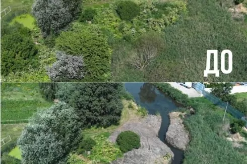 В районе Жулян расчистили русло реки Нивка