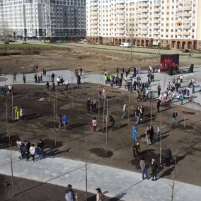 У Бучі висадили Сквер пам’яті про цивільних жертв російської окупації