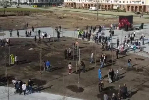 У Бучі висадили Сквер пам&rsquo;яті про цивільних жертв російської окупації