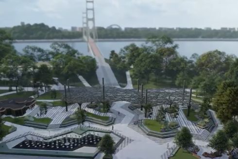 Який вигляд матиме вхідна група на Труханів острів після реконструкції: візуалізація