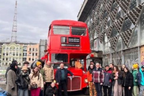 Лондонський автобус-кав&rsquo;ярня почав працювати біля Житнього ринку