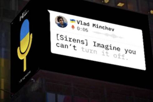 Фото. На Таймс-Сквер разместили истории украинцев о войне