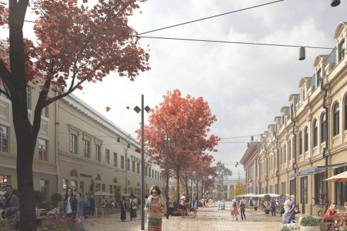 На вулиці Сагайдачного після реконструкції облаштують велоінфраструктуру та зони для відпочинку