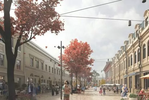 На вулиці Сагайдачного після реконструкції облаштують велоінфраструктуру та зони для відпочинку