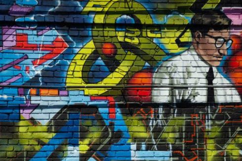 Фото: в UNIT.City создали стрит-арт стену