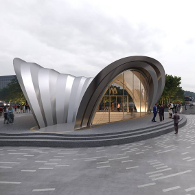 Архитектурное бюро Захи Хадид показало визуализации новых станций метро в Днепре