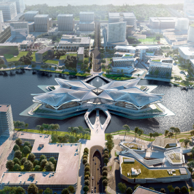 Zaha Hadid спроектировало центр искусства в Китае: визуализация