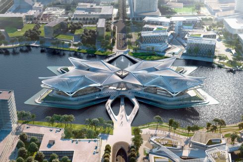 Zaha Hadid спроектировало центр искусства в Китае: визуализация